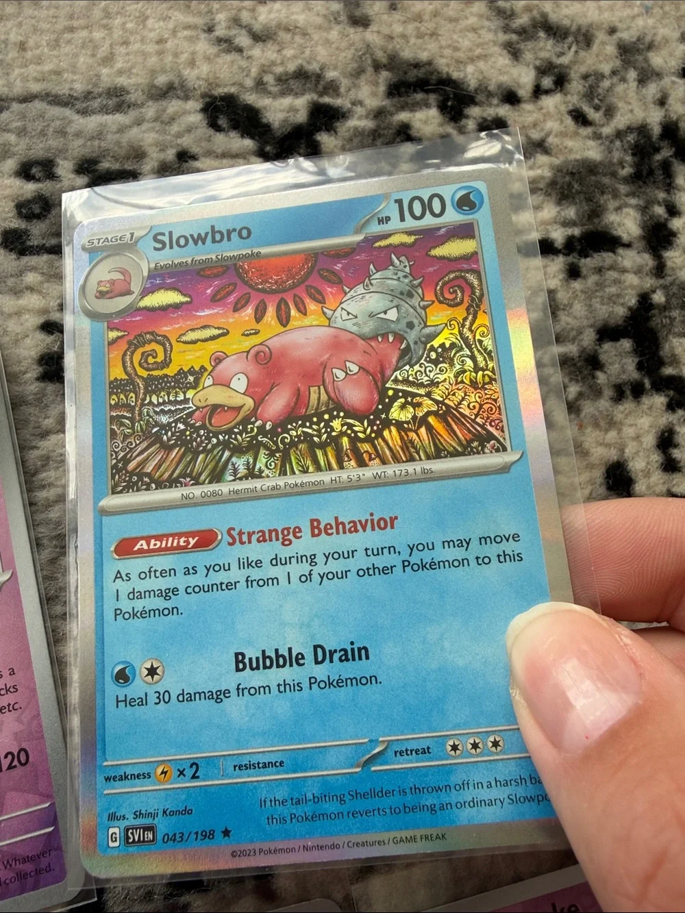 Pokemon Pink & Blue Slowpoke Slowbro Slowking Trading Card Lot